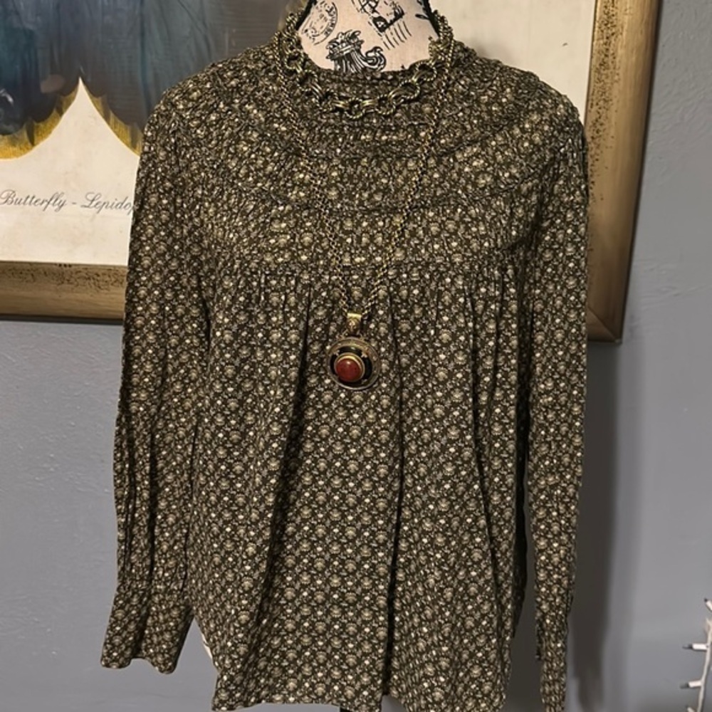 Rebecca Taylor smocked blouse